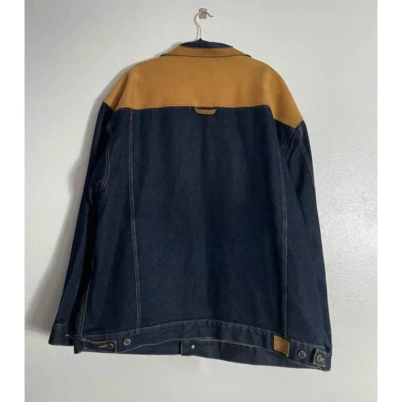 RP55 Vintage Mens Long Sleeve Collared Denim Jeans Jacket XXXL - Picture 2 of 7